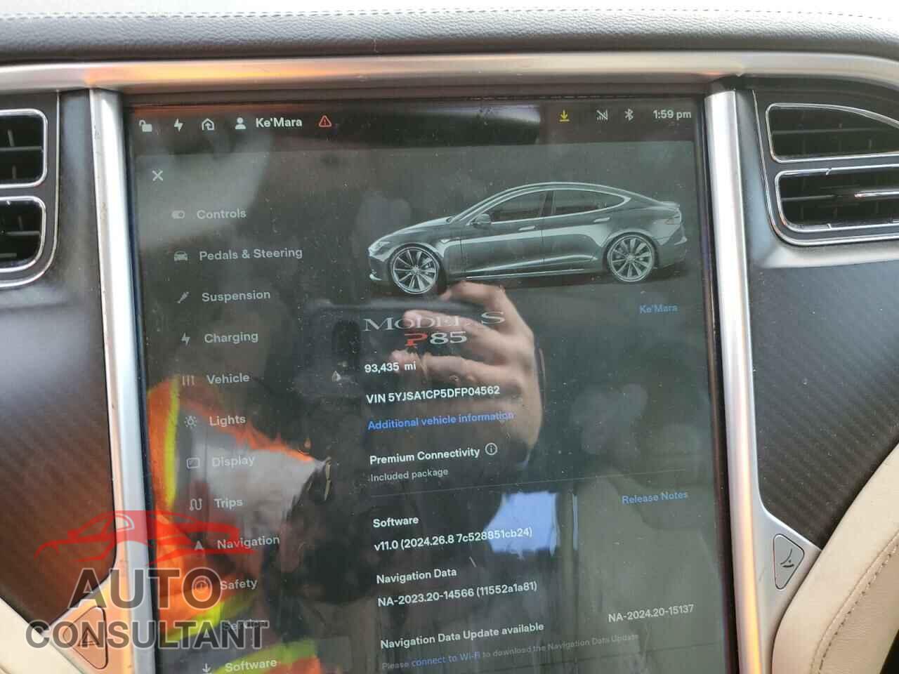TESLA MODEL S 2013 - 5YJSA1CP5DFP04562