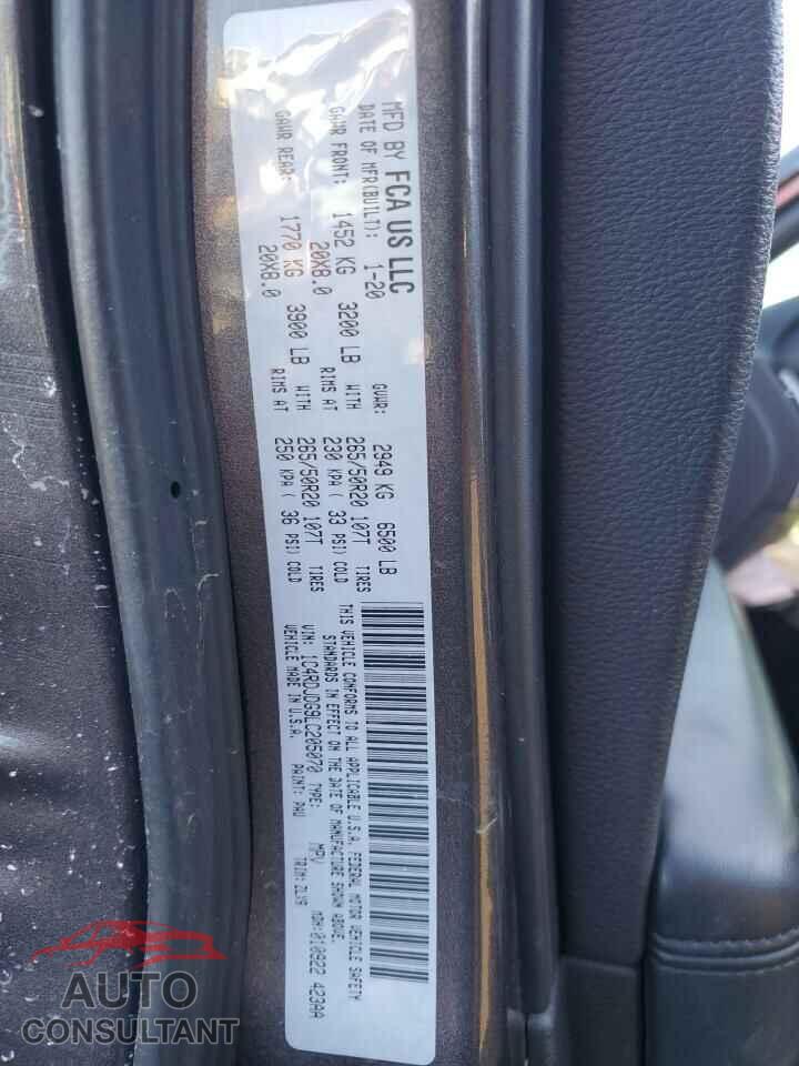 DODGE DURANGO 2020 - 1C4RDJDG9LC205070