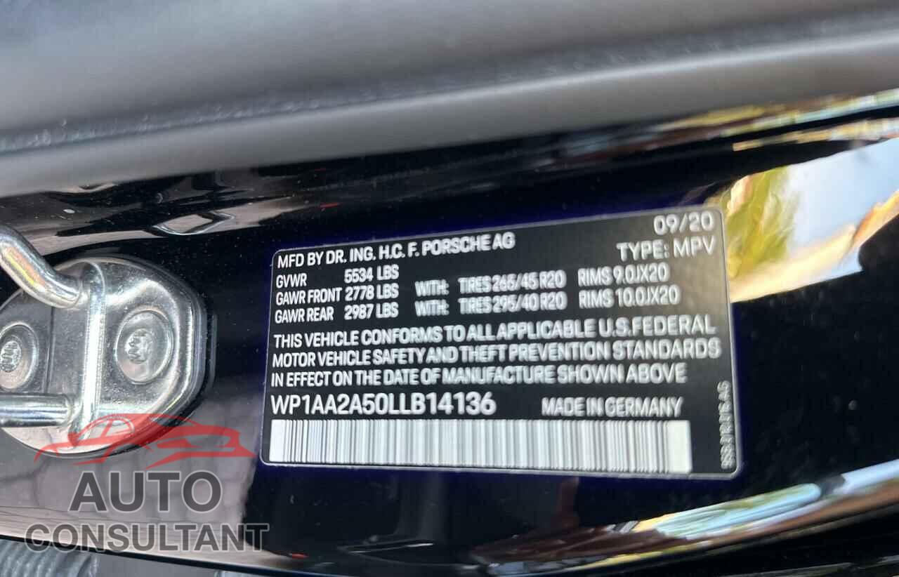 PORSCHE MACAN 2020 - WP1AA2A50LLB14136