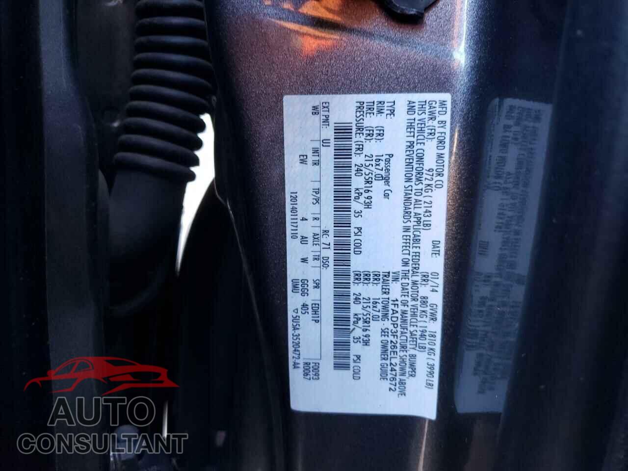FORD FOCUS 2014 - 1FADP3F26EL247672