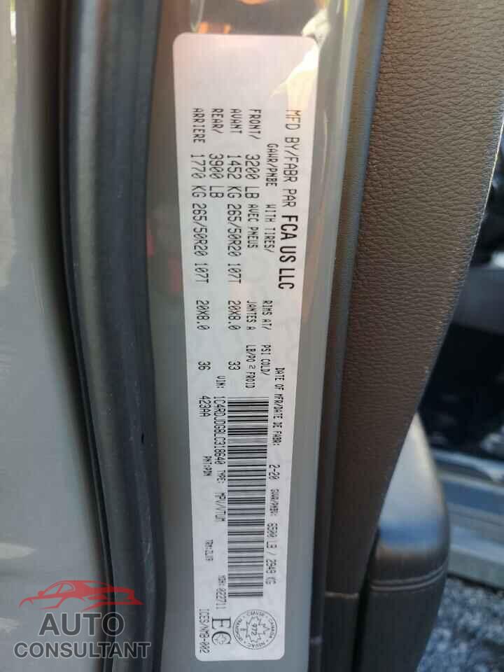 DODGE DURANGO 2020 - 1C4RDJDG8LC318640