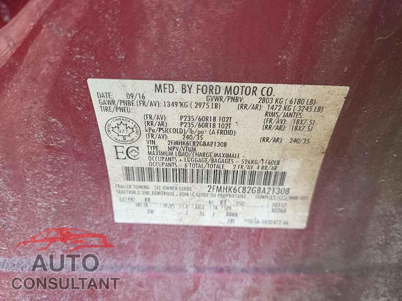 FORD FLEX 2016 - 2FMHK6C82GBA21308