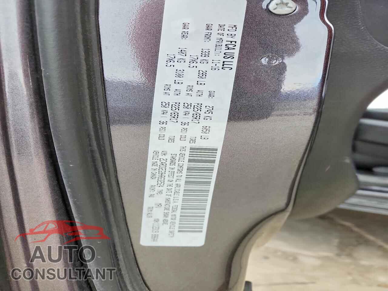 DODGE CARAVAN 2017 - 2C4RDGEG9HR632524