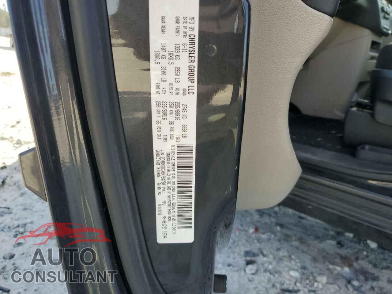 DODGE CARAVAN 2011 - 2D4RN3DGXBR794700
