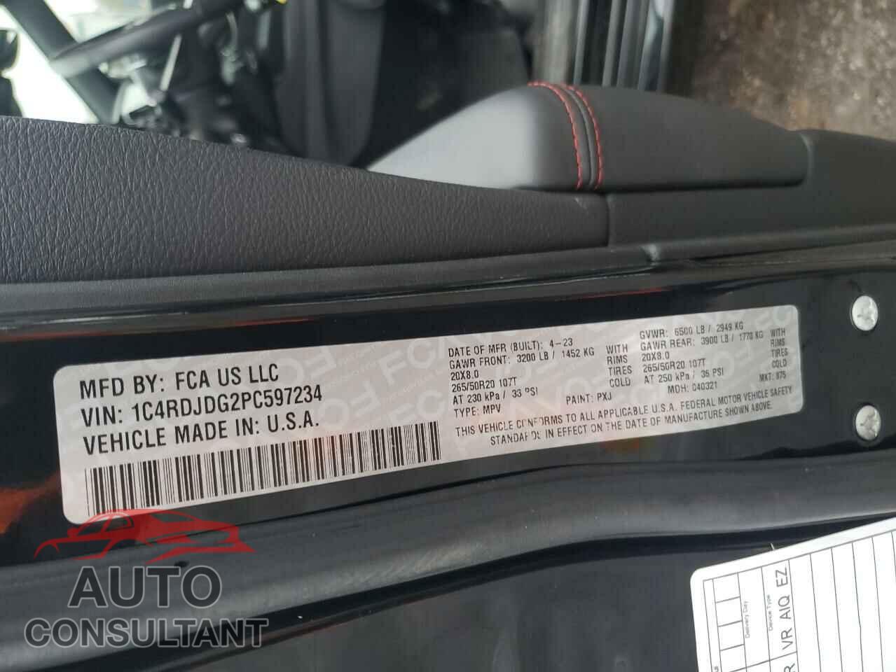 DODGE DURANGO 2023 - 1C4RDJDG2PC597234