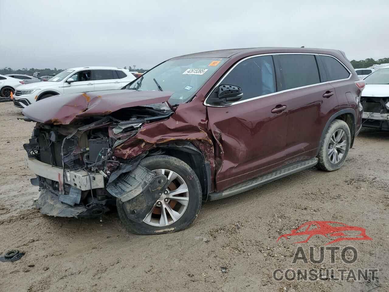 TOYOTA HIGHLANDER 2015 - 5TDZKRFH5FS108316