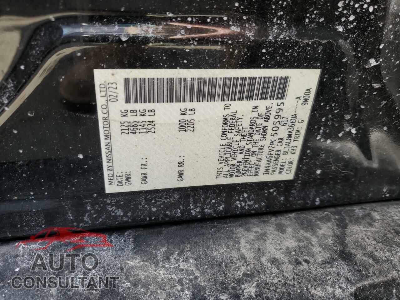 NISSAN MAXIMA 2023 - 1N4AA6FV2PC505995