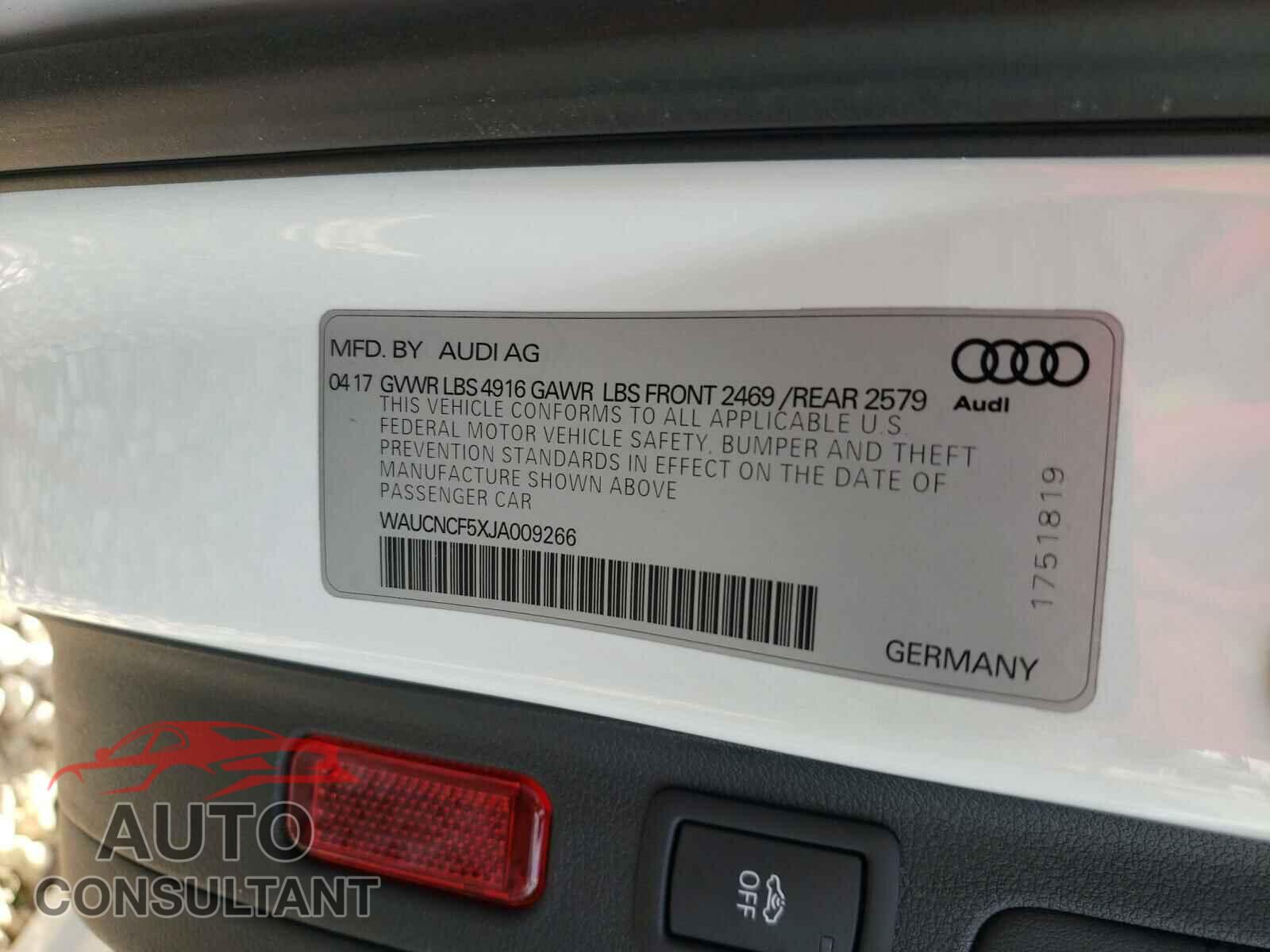 AUDI A5 2018 - WAUCNCF5XJA009266