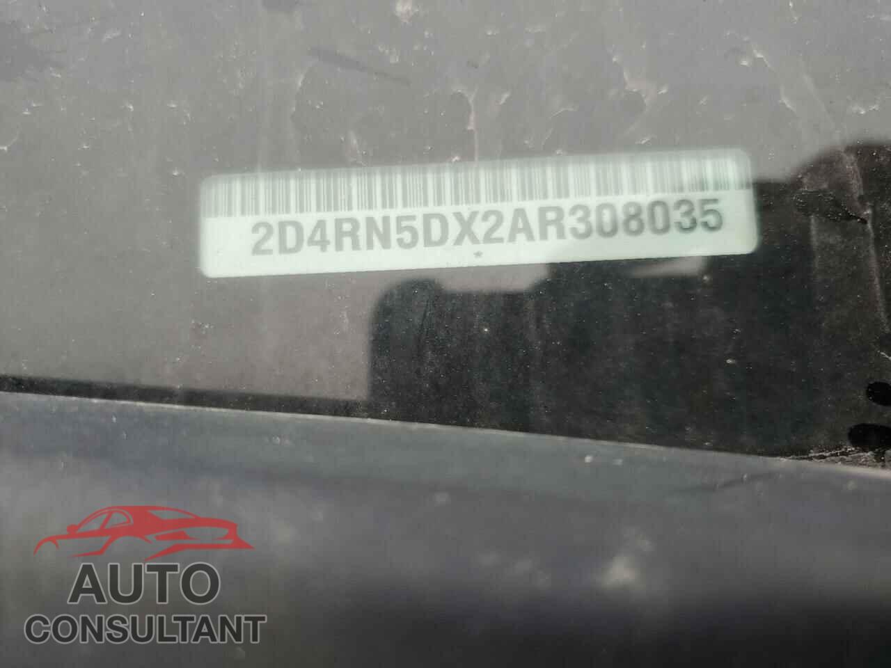 DODGE CARAVAN 2010 - 2D4RN5DX2AR308035