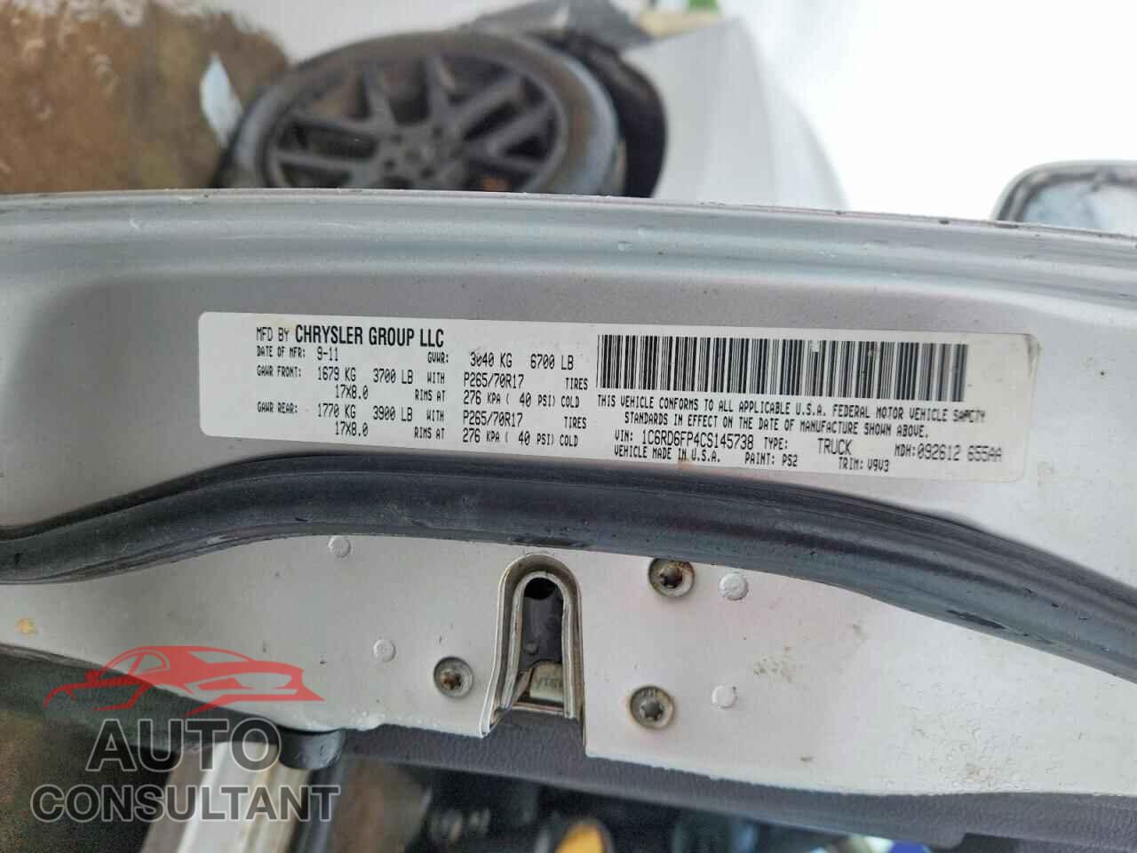 DODGE RAM 1500 2012 - 1C6RD6FP4CS145738