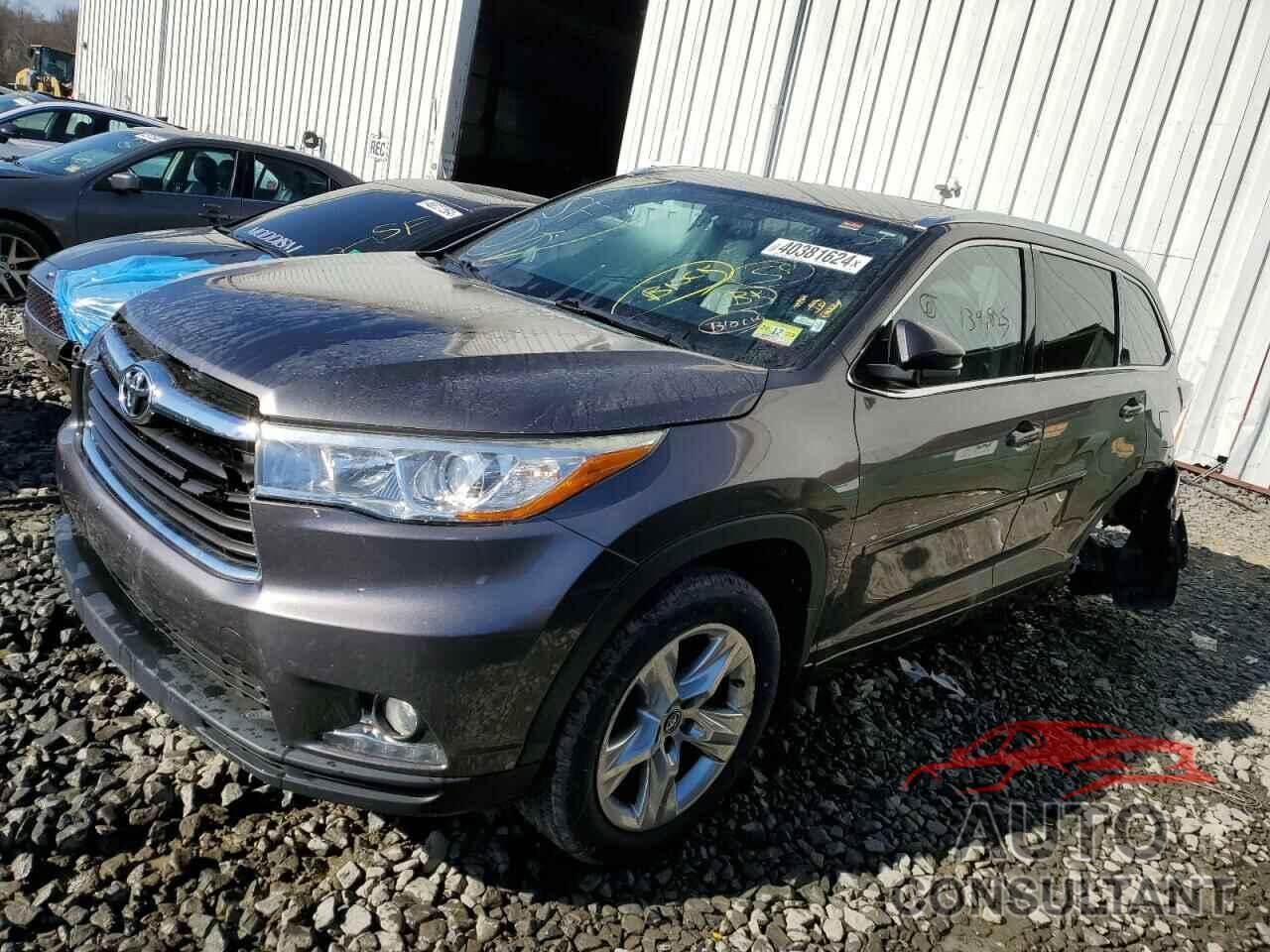 TOYOTA HIGHLANDER 2016 - 5TDDKRFH7GS341738