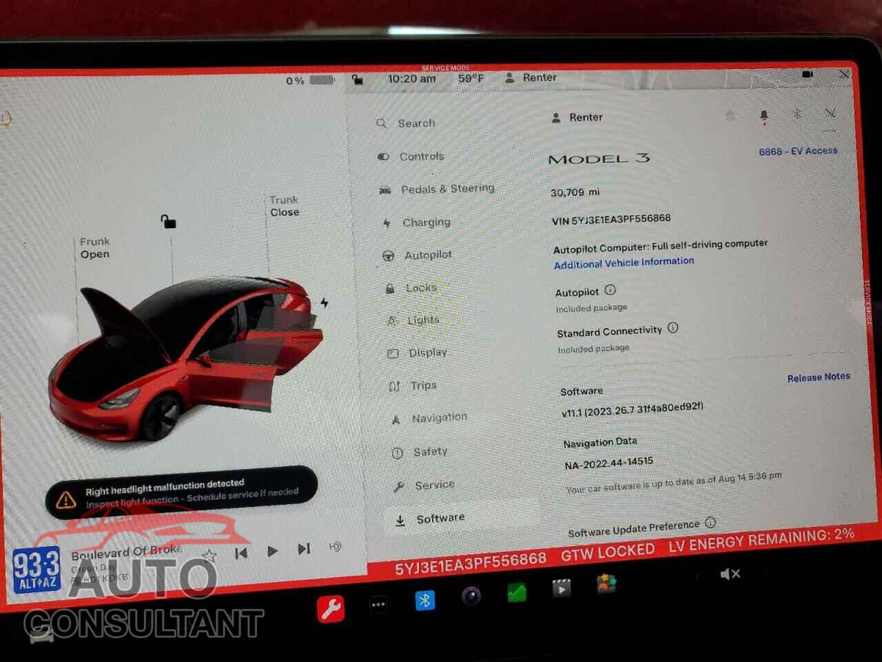 TESLA MODEL 3 2023 - 5YJ3E1EA3PF556868