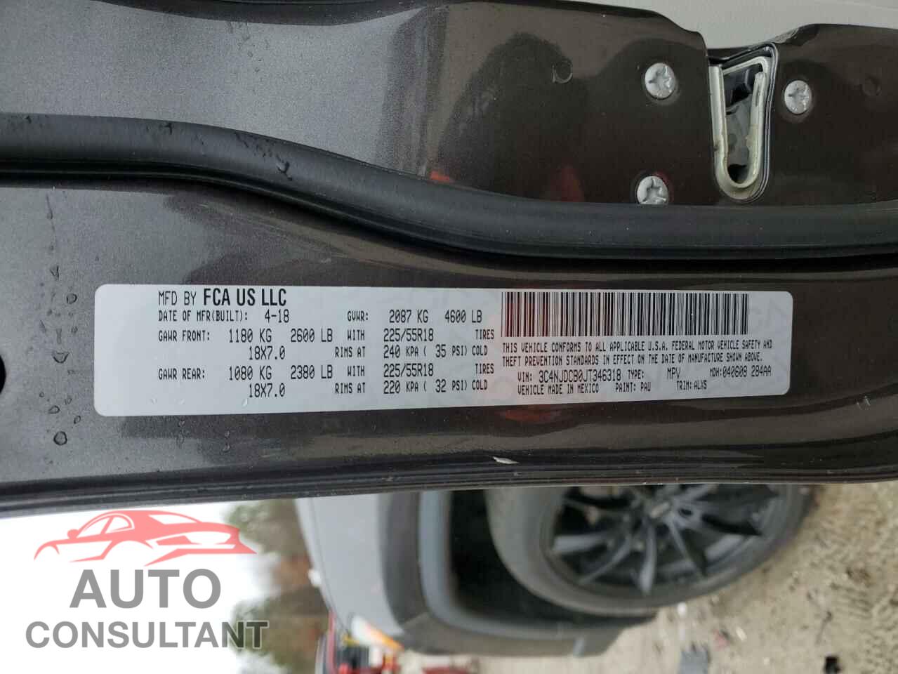 JEEP COMPASS 2018 - 3C4NJDCB0JT346318