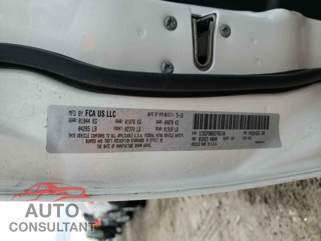 DODGE DART 2016 - 1C3CDFBB6GD766180