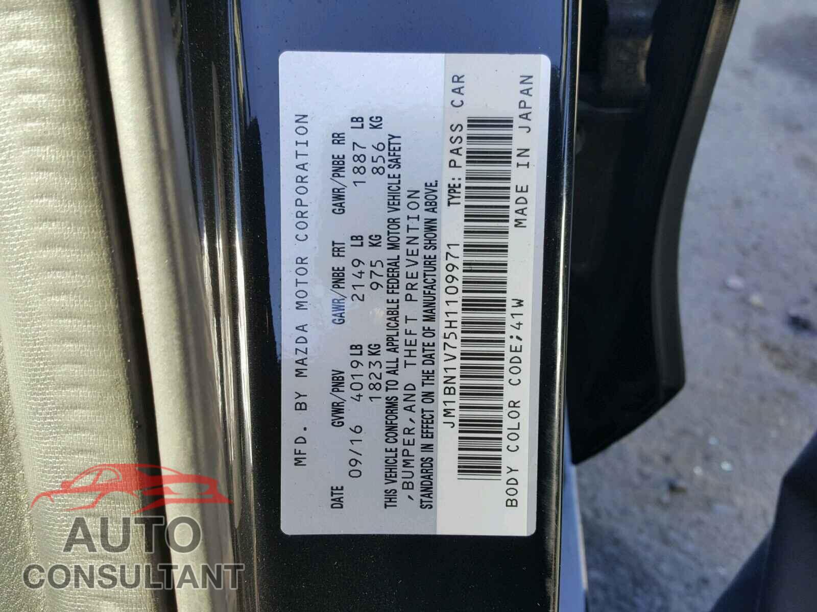 MAZDA 3 2017 - JM1BN1V75H1109971