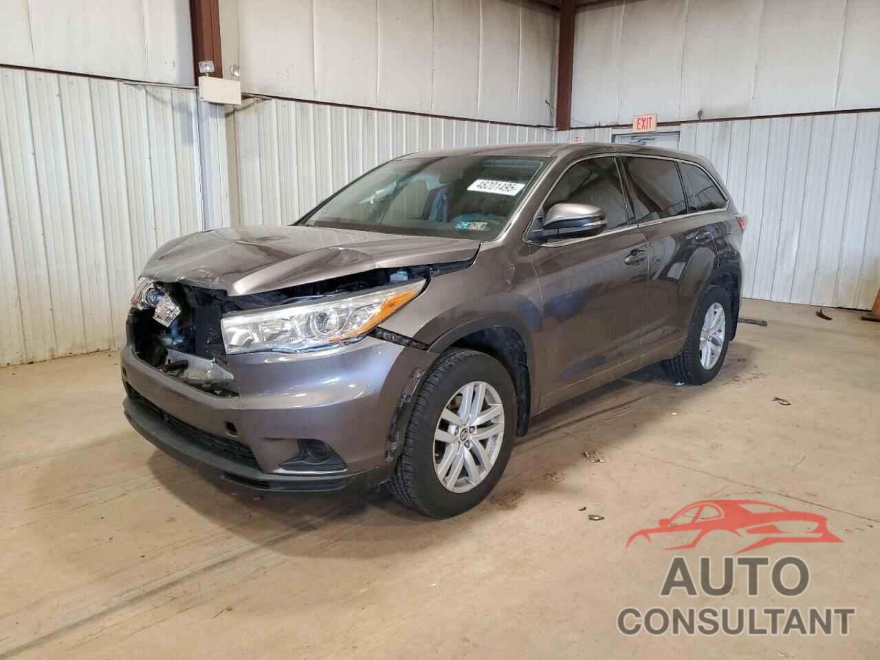 TOYOTA HIGHLANDER 2016 - 5TDBKRFH4GS272904