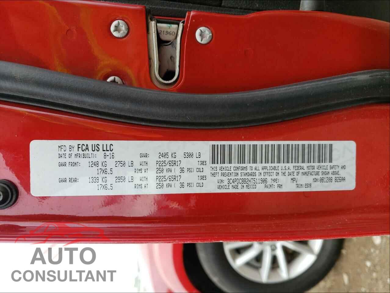 DODGE JOURNEY 2017 - 3C4PDCBB2HT511906