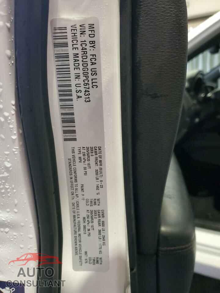 DODGE DURANGO 2023 - 1C4RDJDG0PC674313