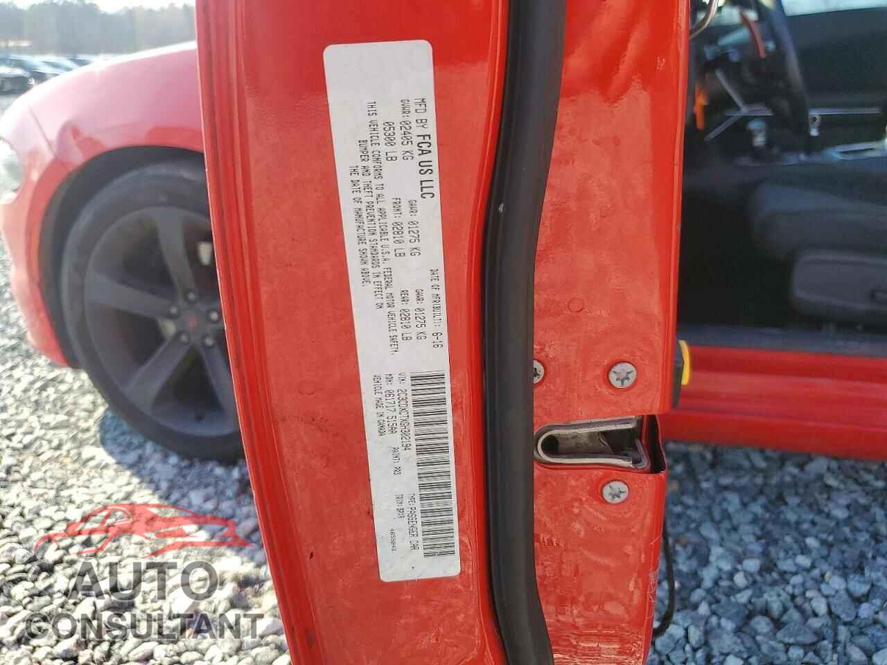 DODGE CHARGER 2016 - 2C3CDXCTXGH302194