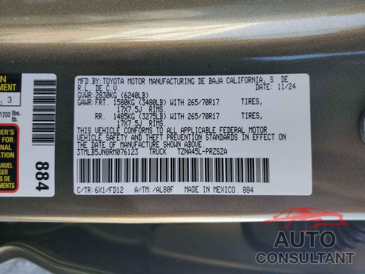 TOYOTA TACOMA 2024 - 3TMLB5JN8RM076123