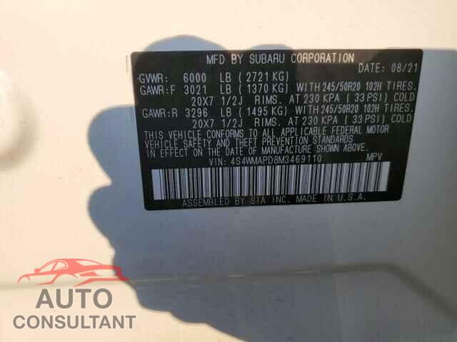 SUBARU ASCENT 2021 - 4S4WMAPD8M3469110