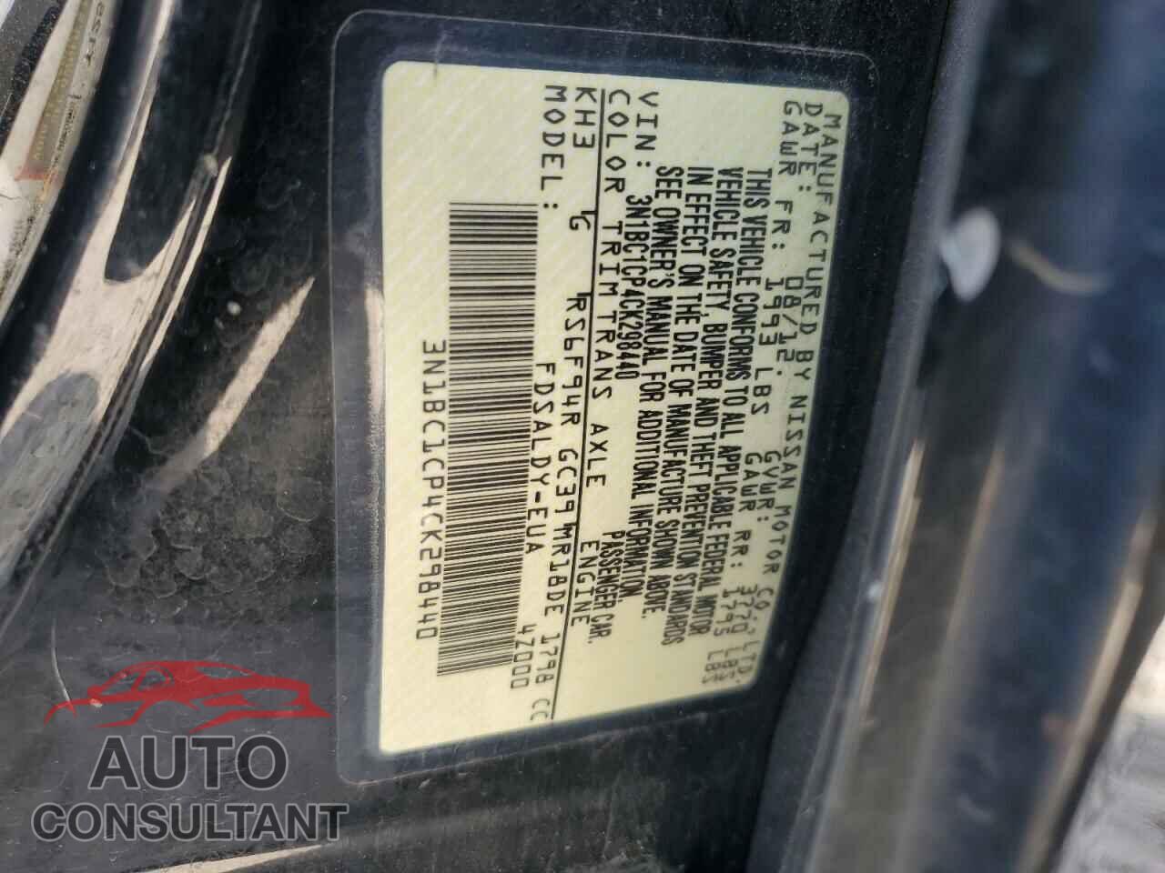 NISSAN VERSA 2012 - 3N1BC1CP4CK298440
