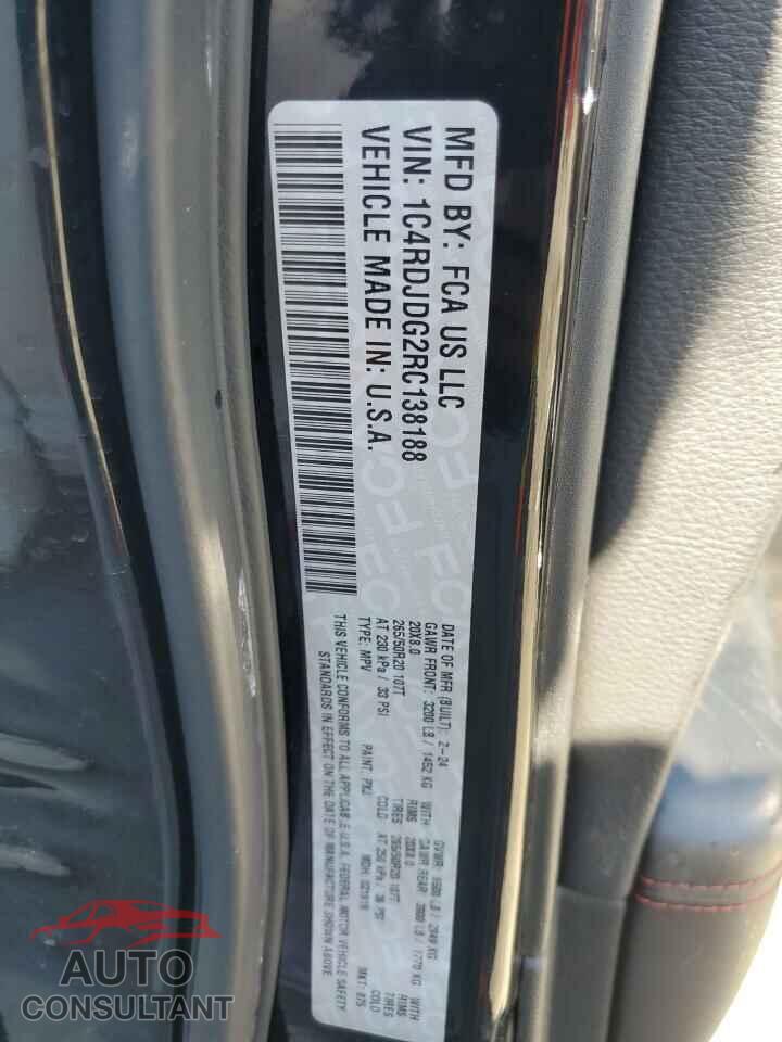 DODGE DURANGO 2024 - 1C4RDJDG2RC138188