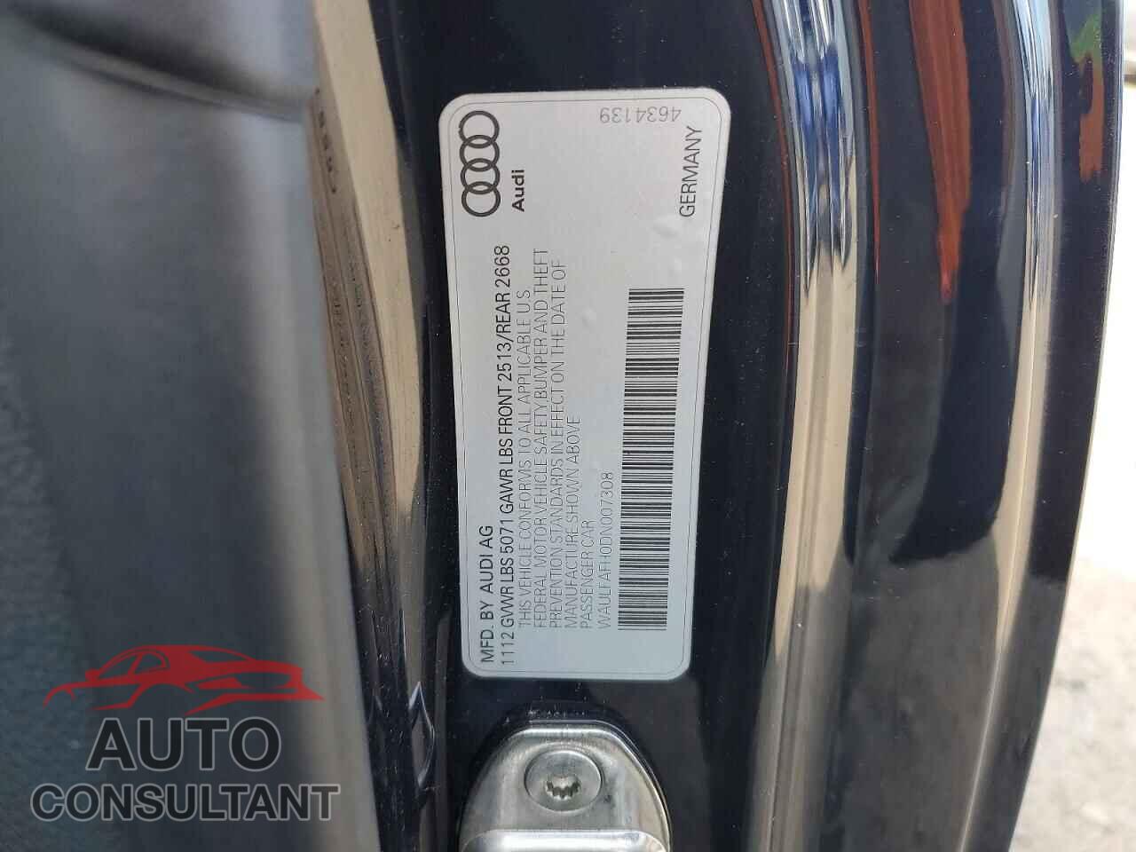 AUDI A5 2013 - WAULFAFH0DN007308