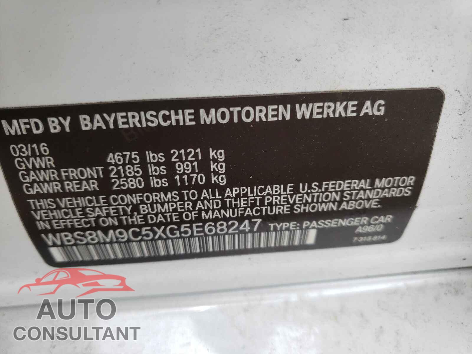 BMW M3 2016 - WBS8M9C5XG5E68247