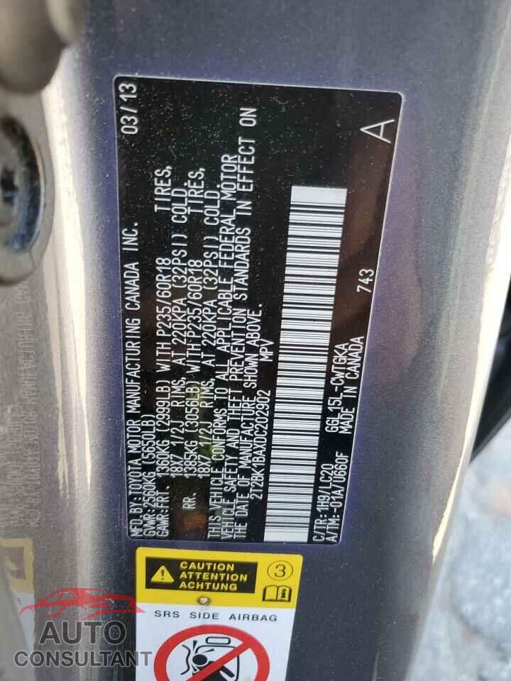 LEXUS RX350 2013 - 2T2BK1BAXDC202902