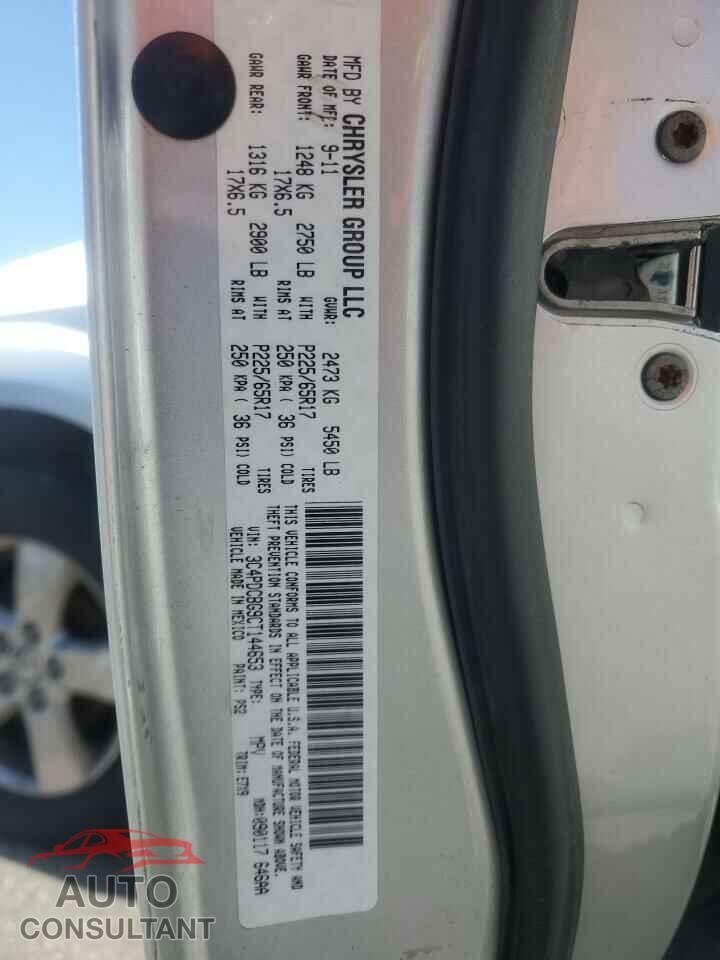 DODGE JOURNEY 2012 - 3C4PDCBG9CT144653