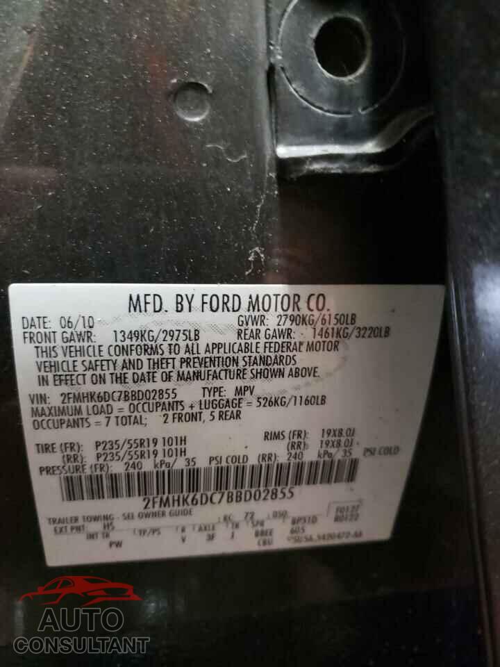 FORD FLEX 2011 - 2FMHK6DC7BBD02855