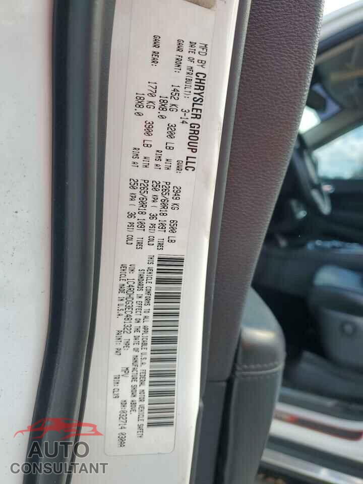 DODGE DURANGO 2014 - 1C4RDHDG3EC481322