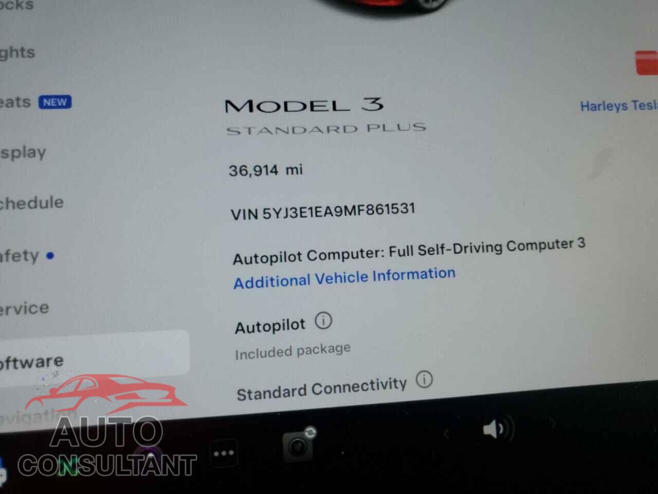 TESLA MODEL 3 2021 - 5YJ3E1EA9MF861531