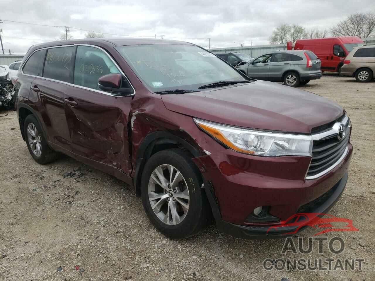 TOYOTA HIGHLANDER 2016 - 5TDBKRFHXGS345127