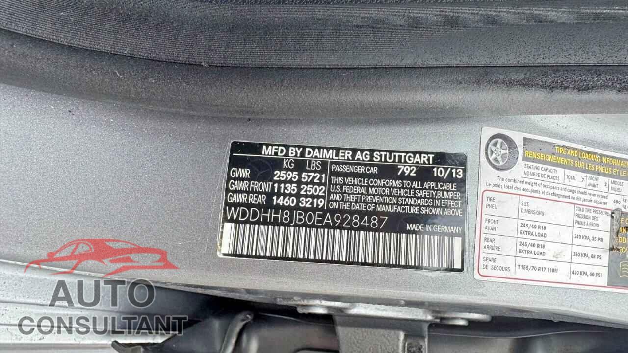 MERCEDES-BENZ E-CLASS 2014 - WDDHH8JB0EA928487