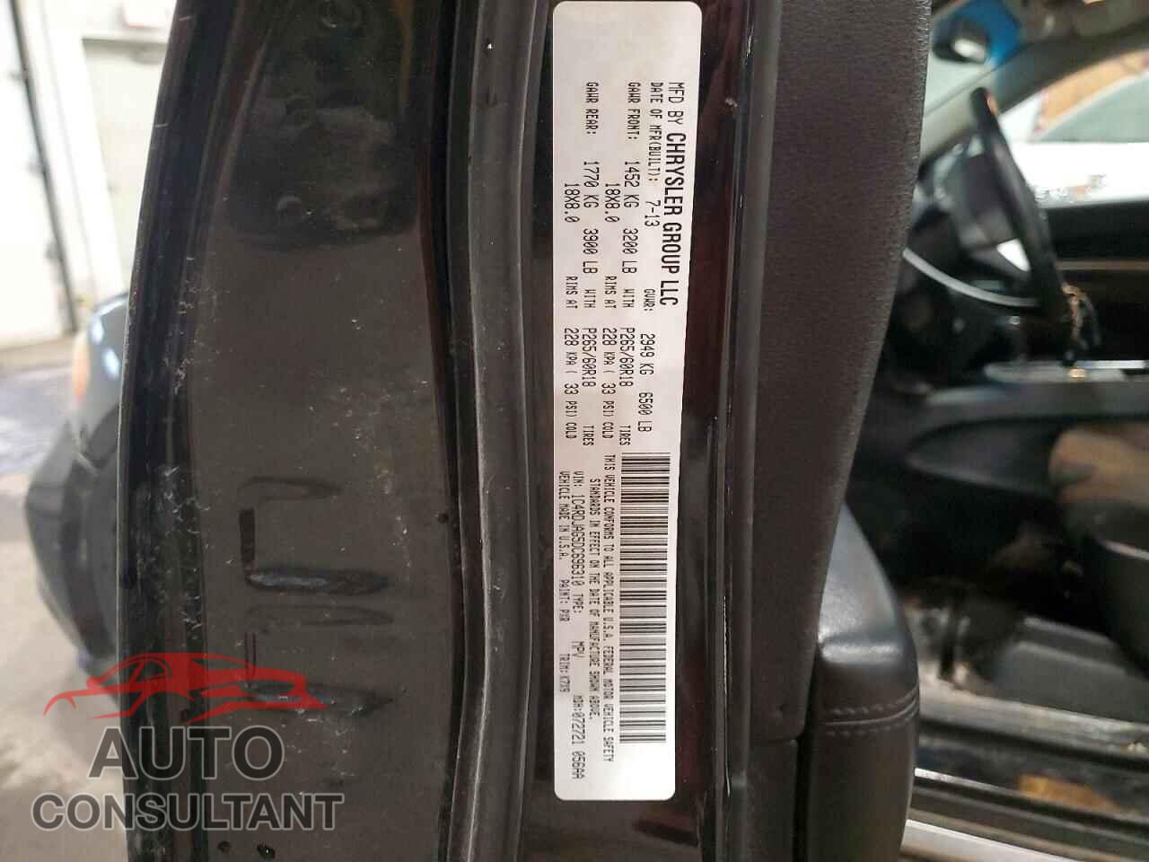 DODGE DURANGO 2013 - 1C4RDJAG5DC696310