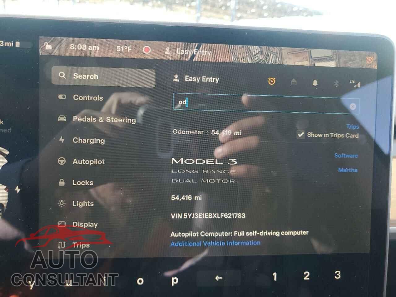 TESLA MODEL 3 2020 - 5YJ3E1EBXLF621783