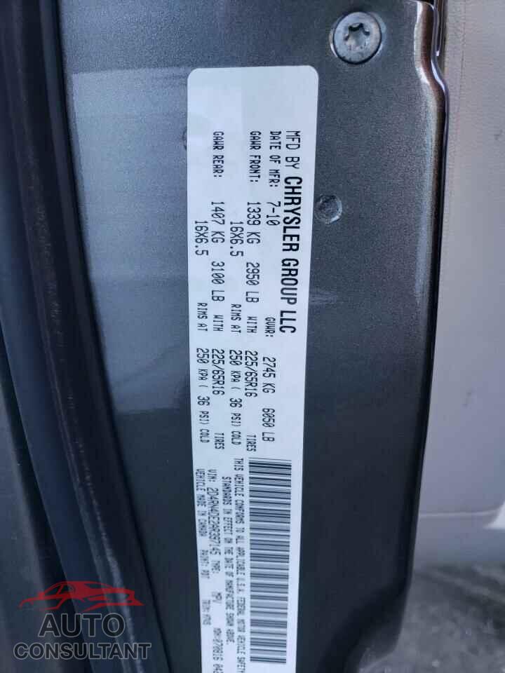 DODGE CARAVAN 2010 - 2D4RN4DE2AR397145