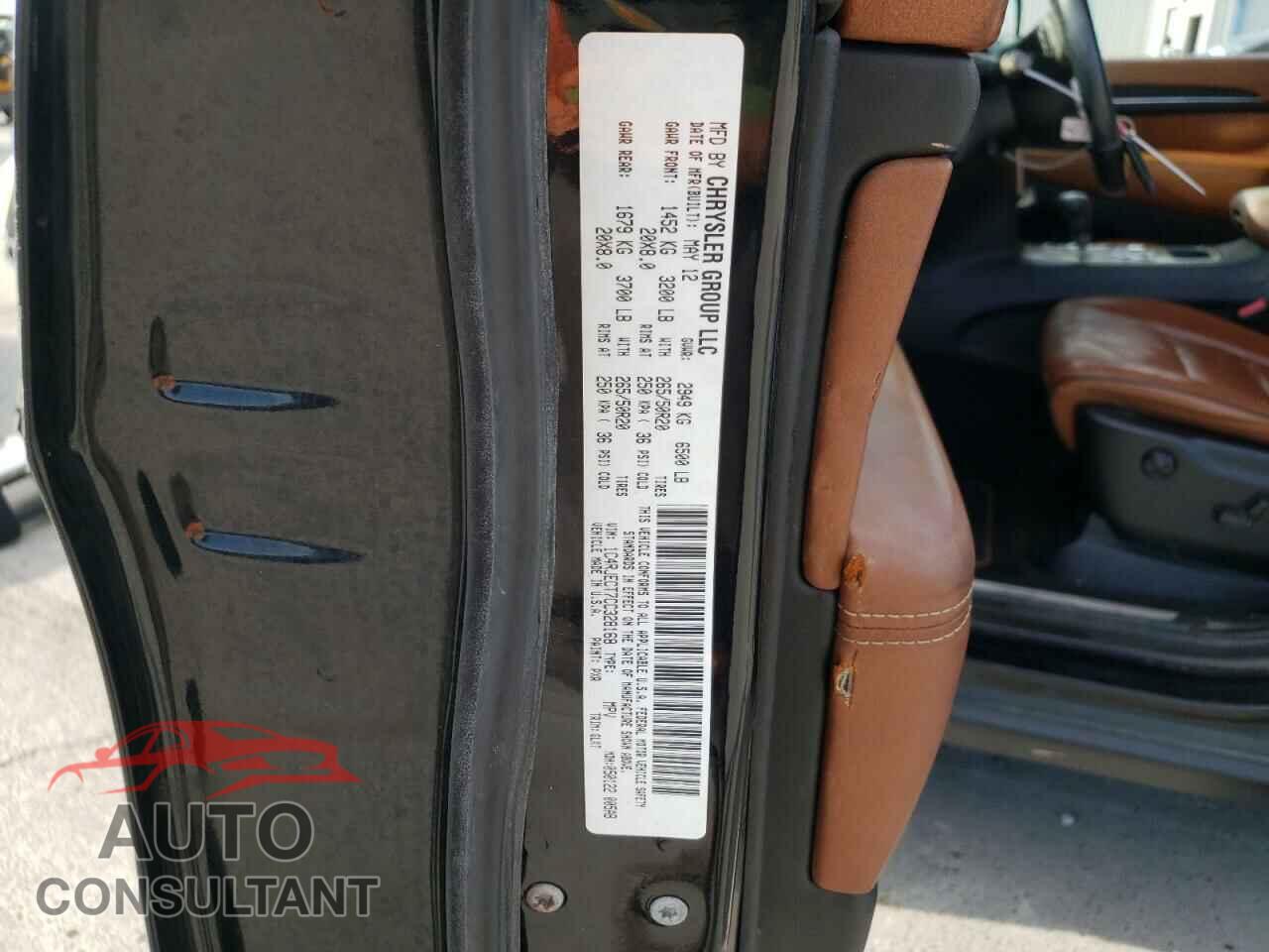 JEEP GRAND CHER 2012 - 1C4RJECT7CC328168