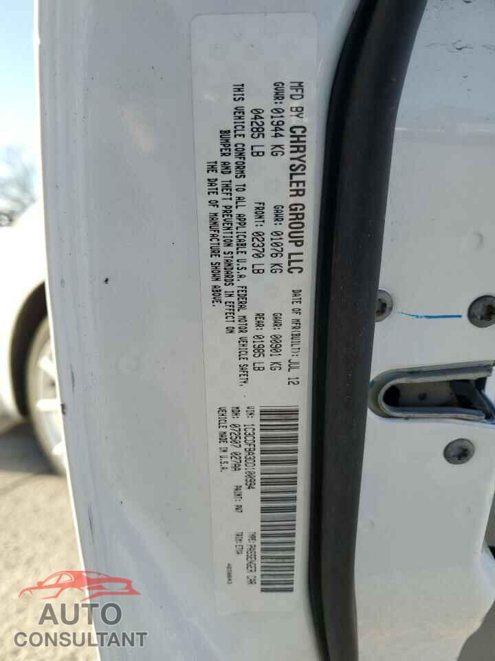 DODGE DART 2013 - 1C3CDFBA3DD100994