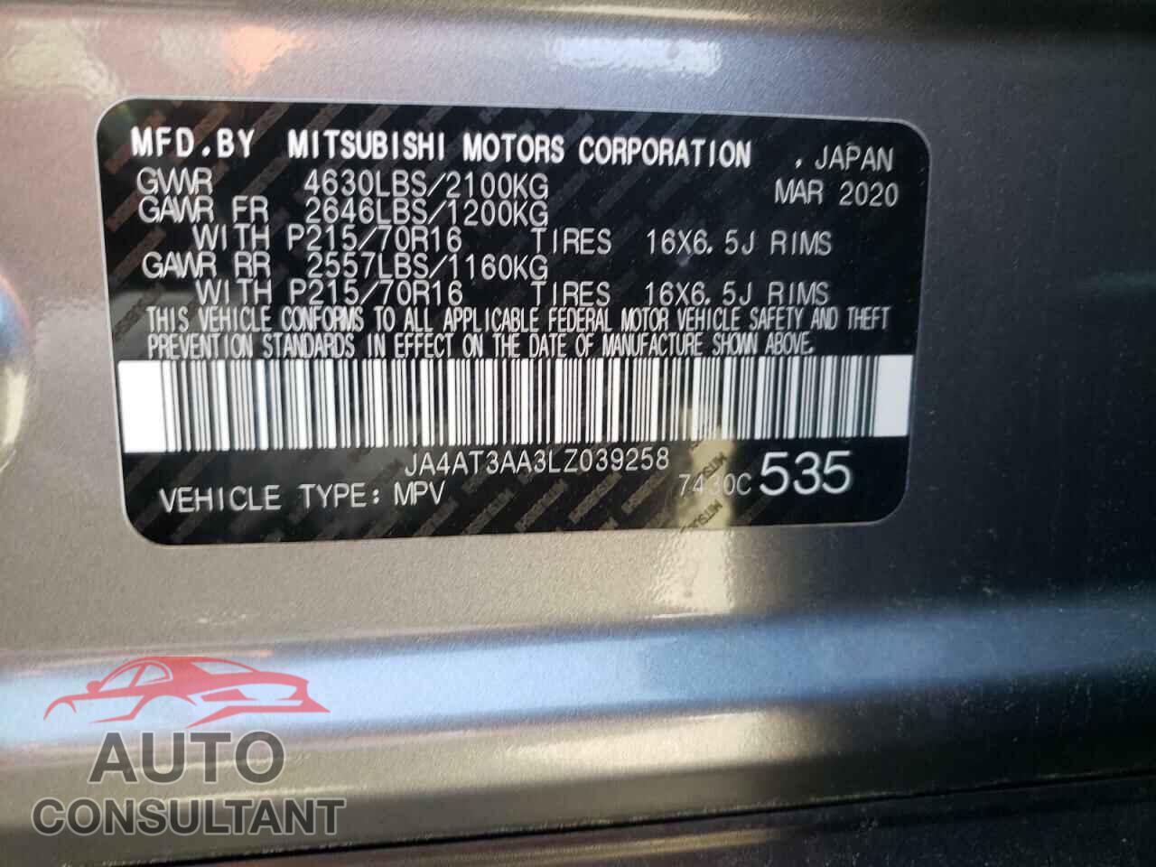 MITSUBISHI ECLIPSE 2020 - JA4AT3AA3LZ039258