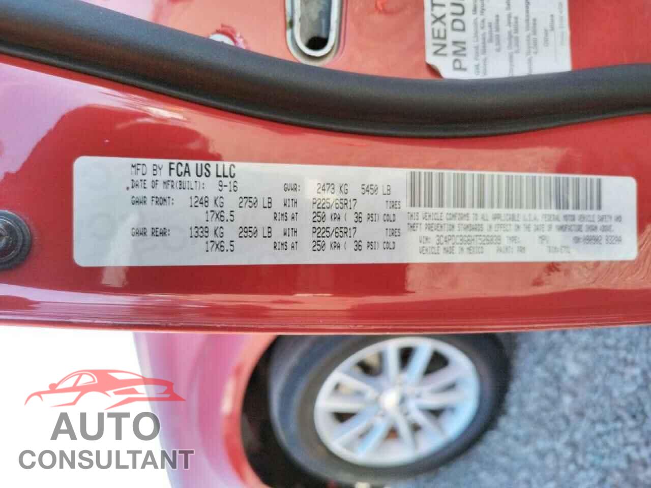 DODGE JOURNEY 2017 - 3C4PDCBG6HT526839