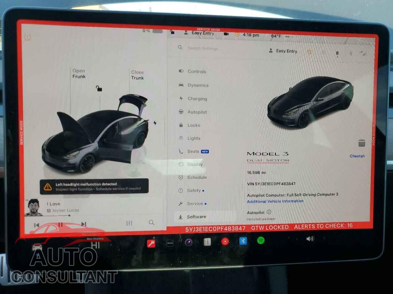 TESLA MODEL 3 2023 - 5YJ3E1EC0PF483847