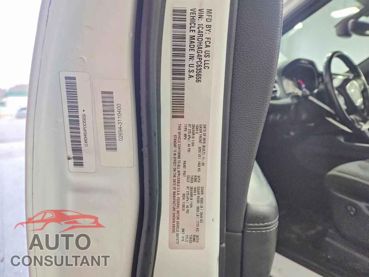 DODGE DURANGO 2023 - 1C4RDHAG4PC635656