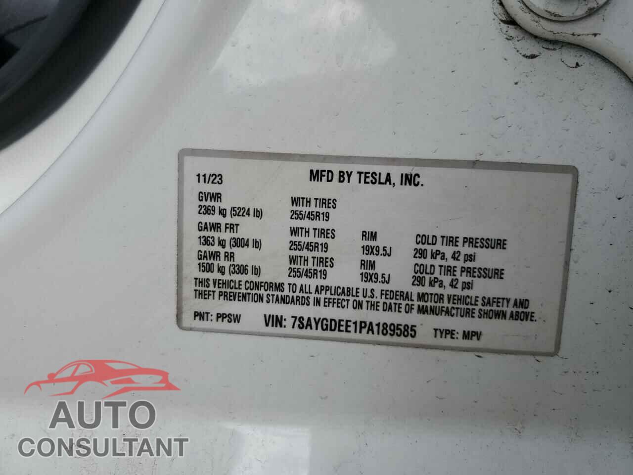 TESLA MODEL Y 2023 - 7SAYGDEE1PA189585