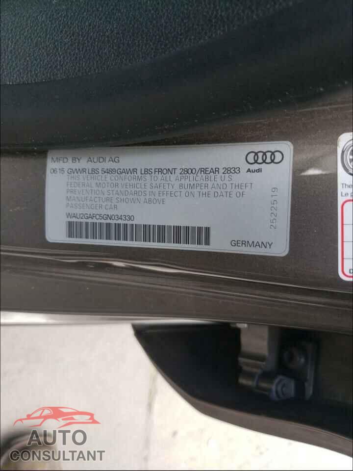 AUDI A7 2016 - WAU2GAFC5GN034330