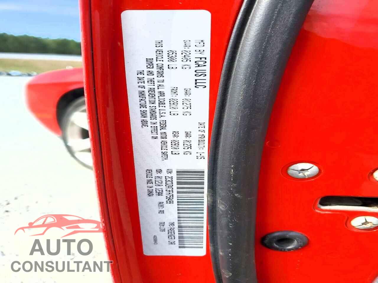 DODGE CHALLENGER 2015 - 2C3CDZAT3FH758499