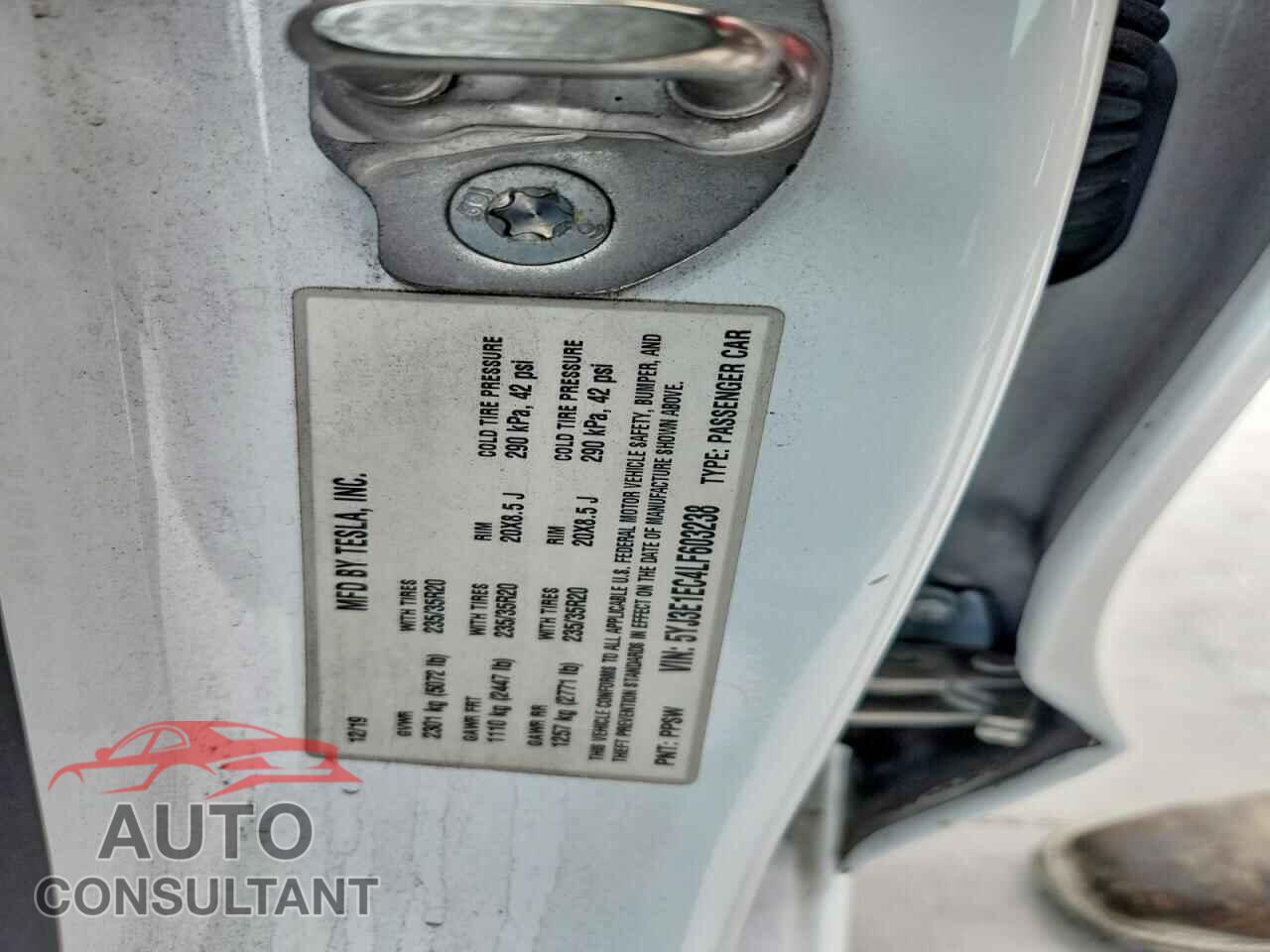 TESLA MODEL 3 2020 - 5YJ3E1EC4LF603238