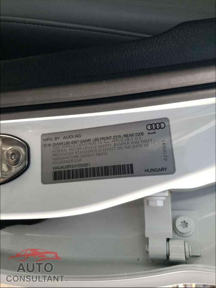 AUDI A3 2017 - WAUAUGFF2H1030651
